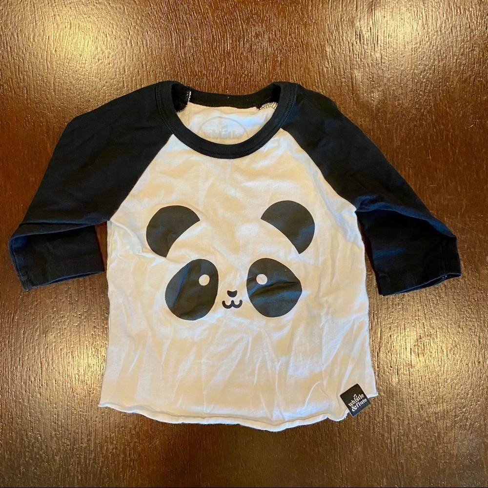 Whistle & Flute Panda baby t-shirt 6-12m